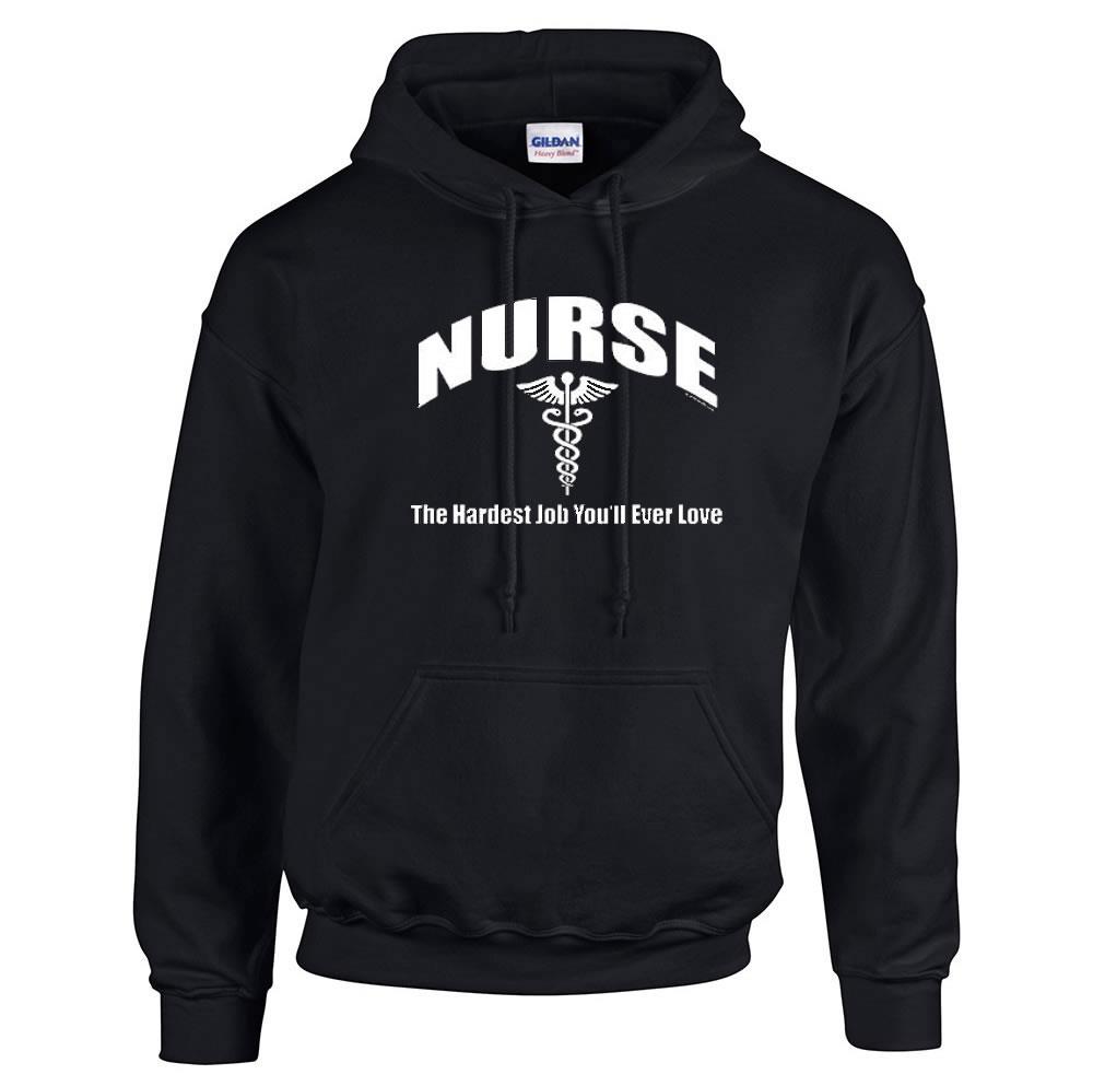 Nurse The Hardest Job You'll Ever Love Nursing Hoodie Sweatshirt eBay