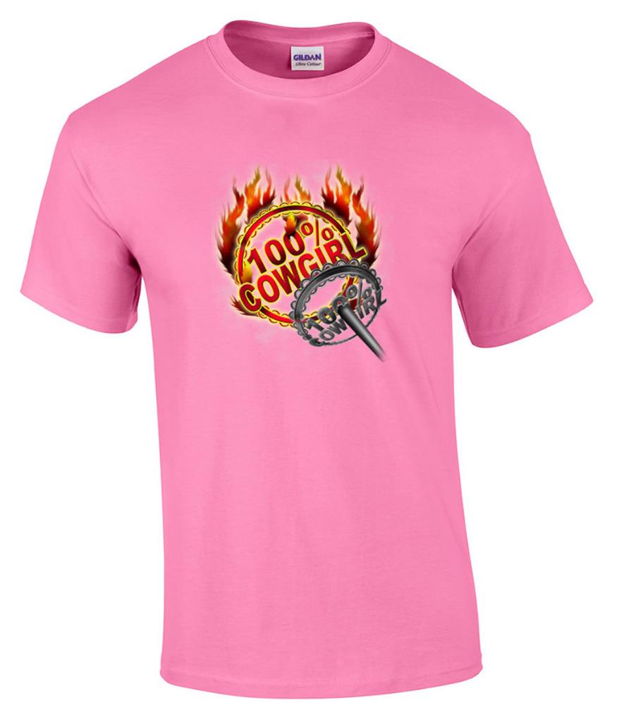 100 Cowgirl Flames Branding Iron TShirt eBay