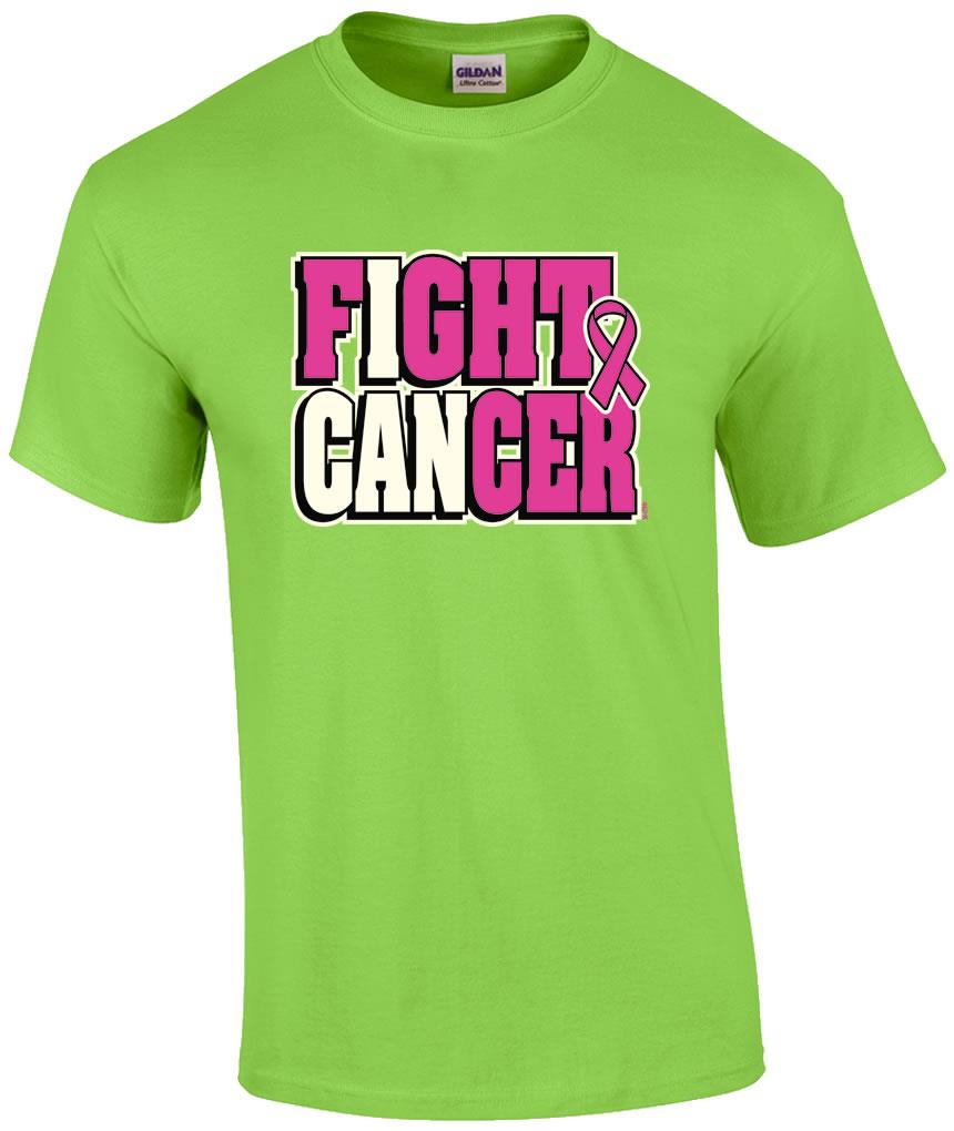 Fight Cancer I Can Breast Cancer Awareness T Shirt Ebay