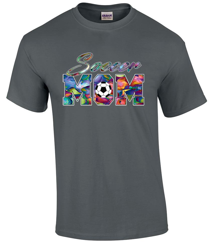 Soccer Mom Support Son Daughter Soccer Ball Team T-Shirt