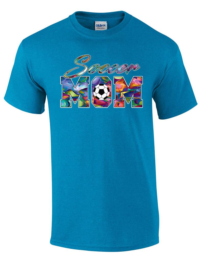 Soccer Mom Support Son Daughter Soccer Ball Team T-Shirt