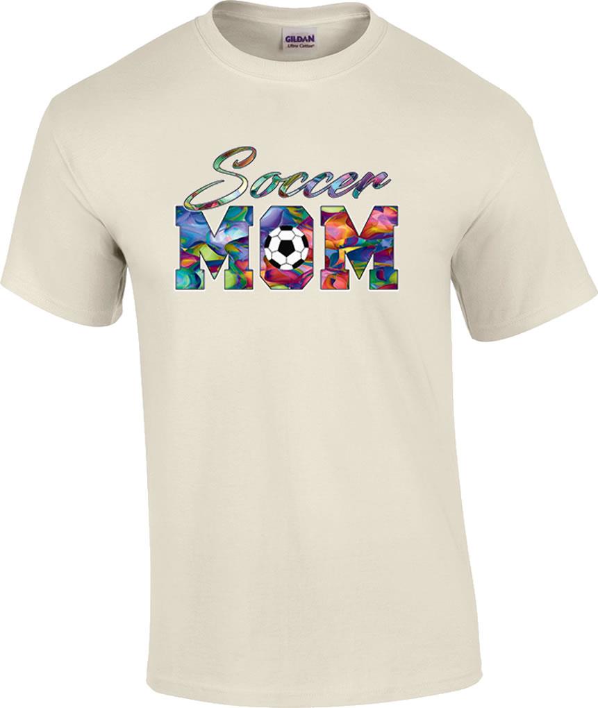 Soccer Mom Support Son Daughter Soccer Ball Team T-Shirt