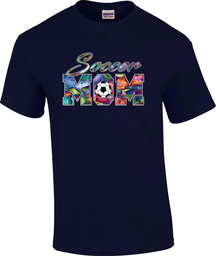 Soccer Mom Support Son Daughter Soccer Ball Team T-Shirt