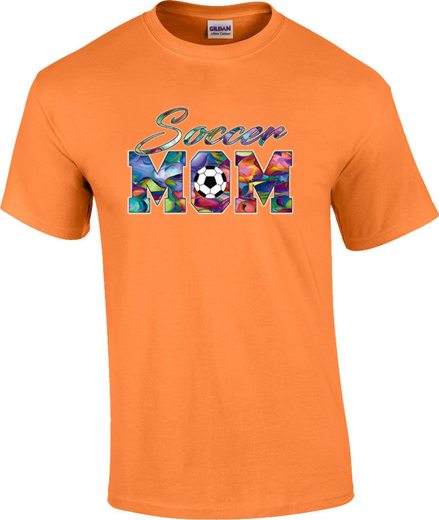 Soccer Mom Support Son Daughter Soccer Ball Team T-Shirt