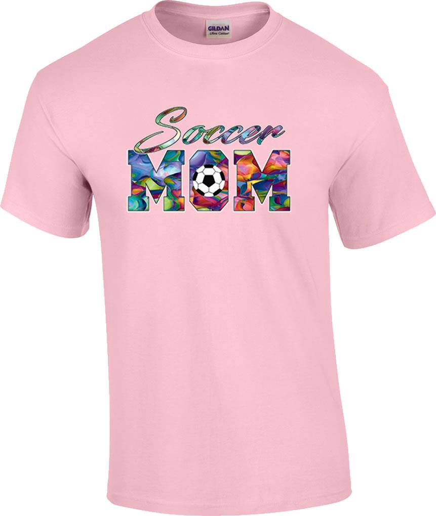 Soccer Mom Support Son Daughter Soccer Ball Team T-Shirt