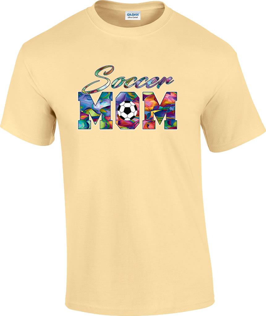 Soccer Mom Support Son Daughter Soccer Ball Team T-Shirt