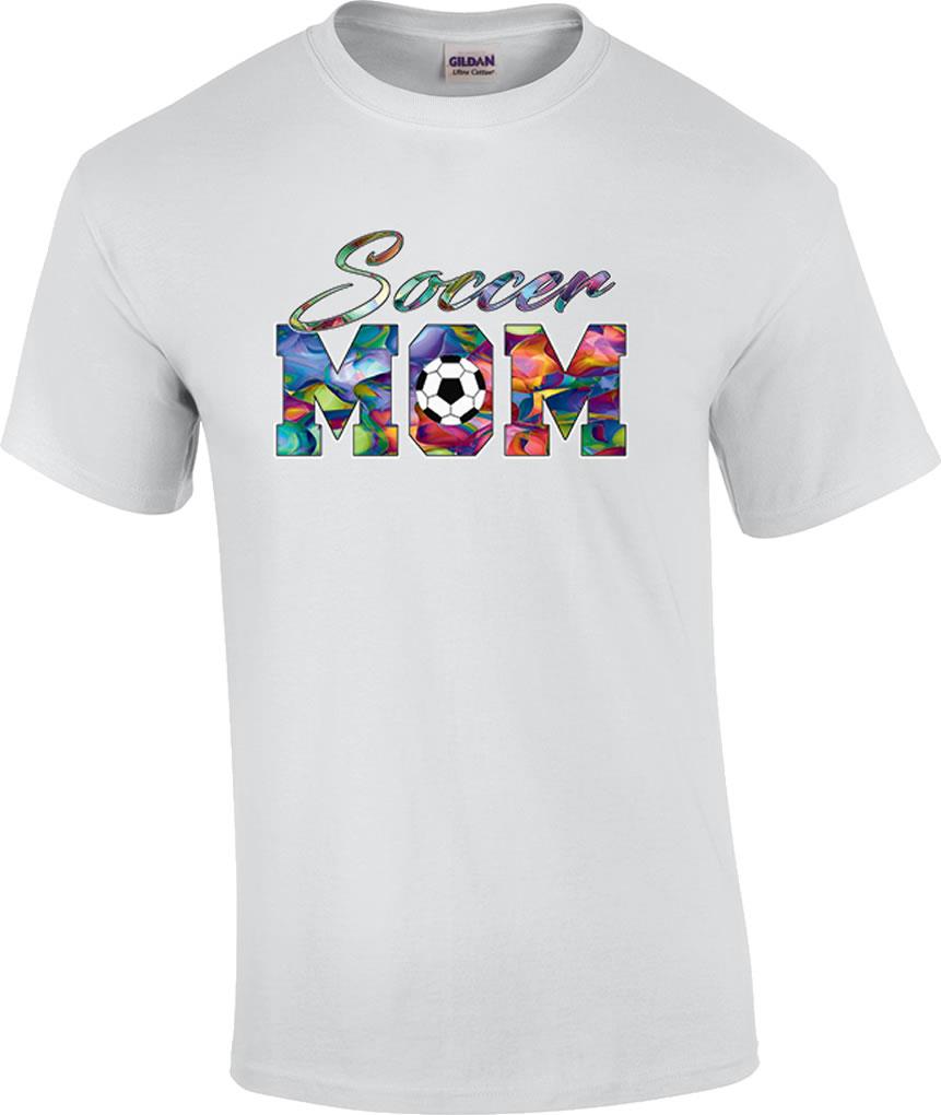 Soccer Mom Support Son Daughter Soccer Ball Team T-Shirt