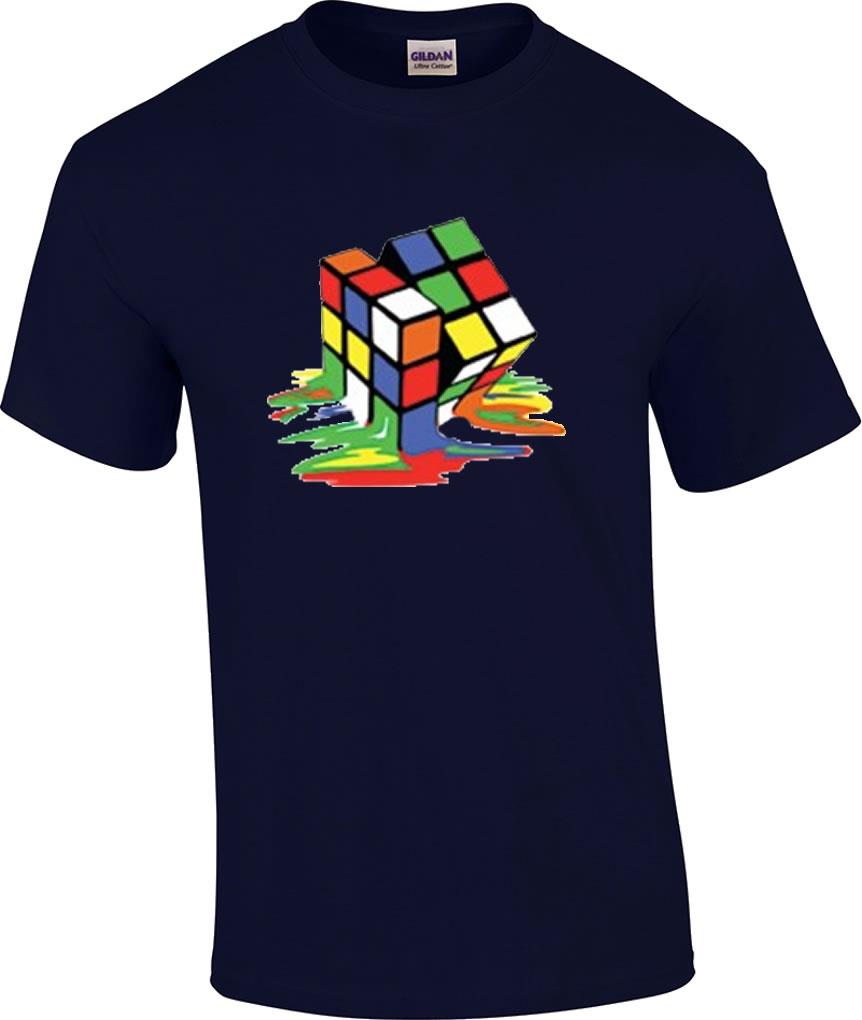 melting rubik's cube t shirt