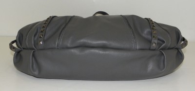 Adjustable  Ruffel on Buddha Stacy Zip Grey Daisy Ruffle Satchel Convertible Large Hobo Bag