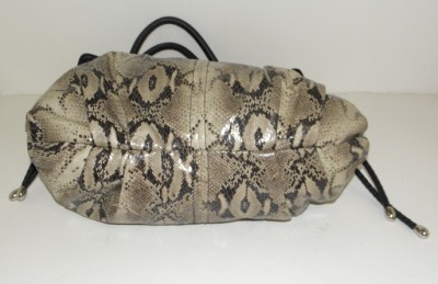Extra Large Poly Bags on Simpson Tribeca Snake Python Print Satchel Bag Extra Large Hobo Ebay