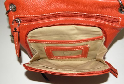 NEW GIANI BERNINI ORANGE RED SUPER SOFT LEATHER CROSSBODY ORGANIZER SMALL BAG | eBay