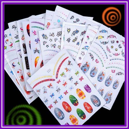 T523 15 Sheets Nail Art Pretty Design 3D Style Sticker