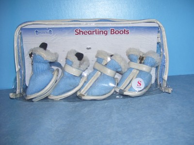 Fashion Pet Shearling Boots~Blue~Small/Petite