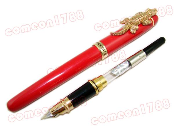 eBay: CR19 Crocodile Cap Fountain Pen ,Red