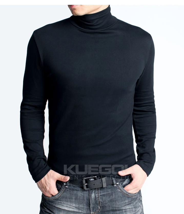 high collar t shirts mens