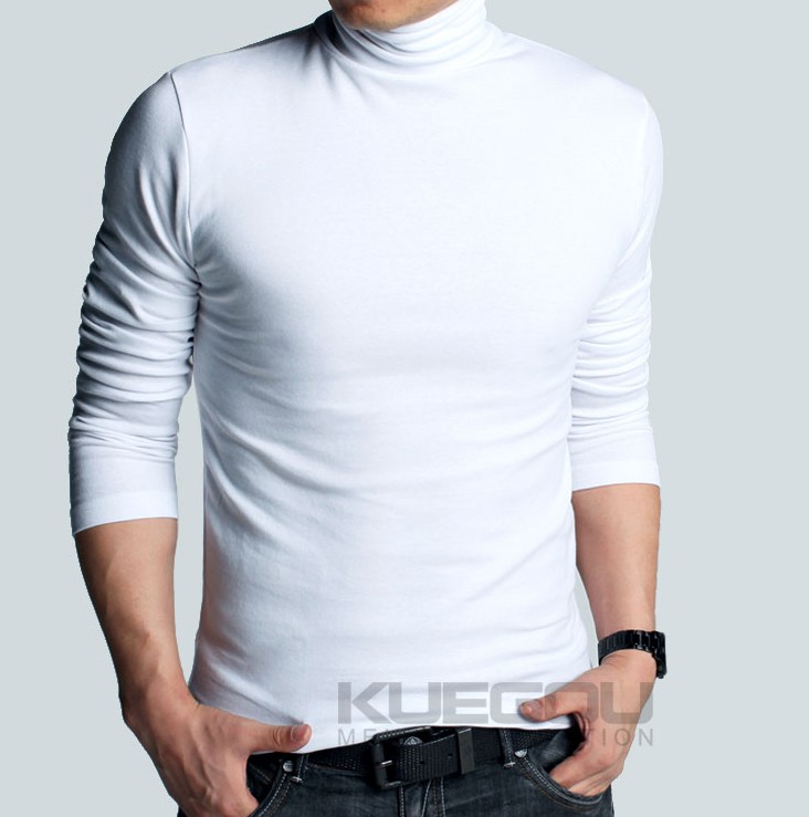 high collar t shirts mens