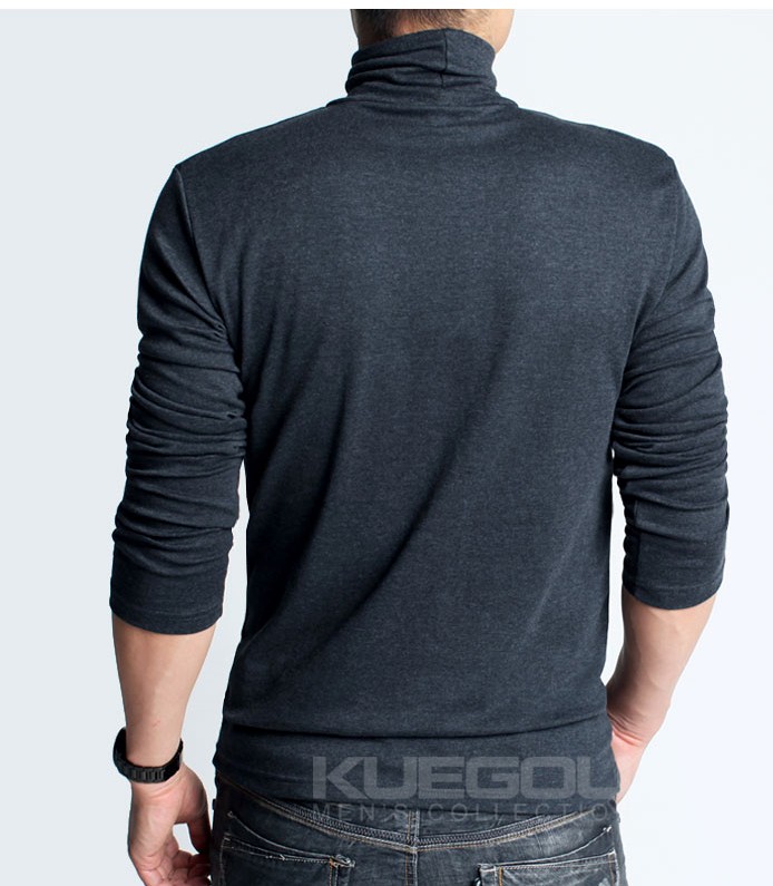 high collar t shirts mens