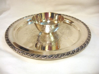 oneida dip chip platter appetizer silverplate bowl