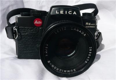 Leica Camera on Leica R4 Mot Electronic 35mm Slr Camera Summicron R F2 50mm Lens And