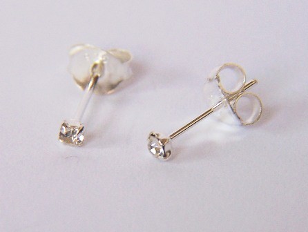 5mm earrings stud tiny sterling crystal extra clear silver different guide