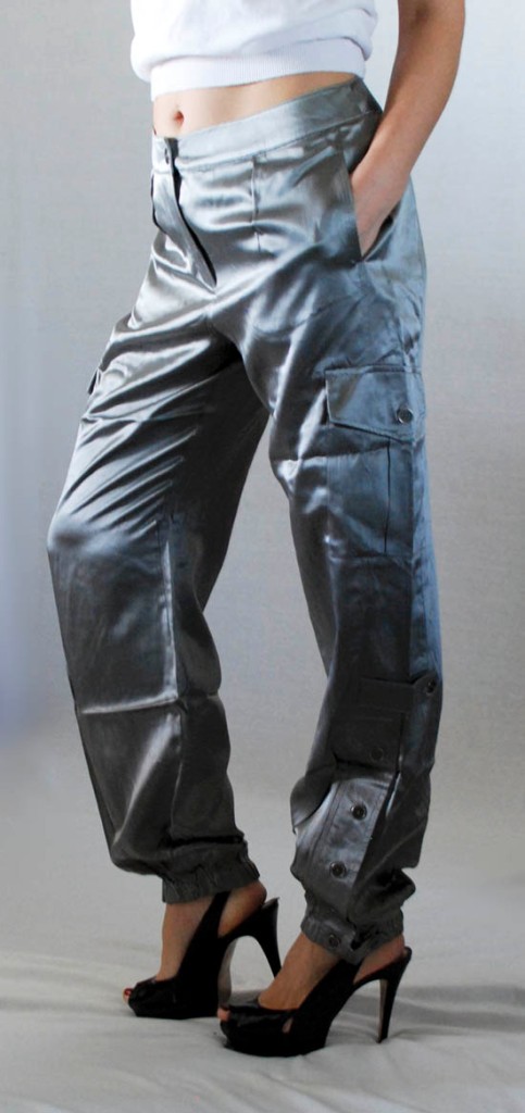 silver trousers men