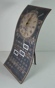 Metal Antique Style French Country Perpetual Calendar & Clock Desktop ...