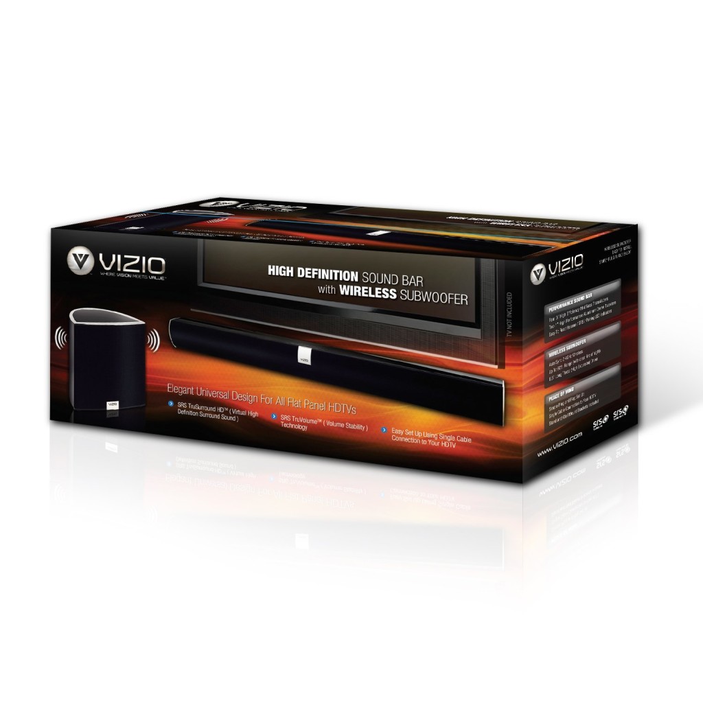 VIZIO VSB210WS Universal HD Sound Bar with Wireless Subwoofer & Remote