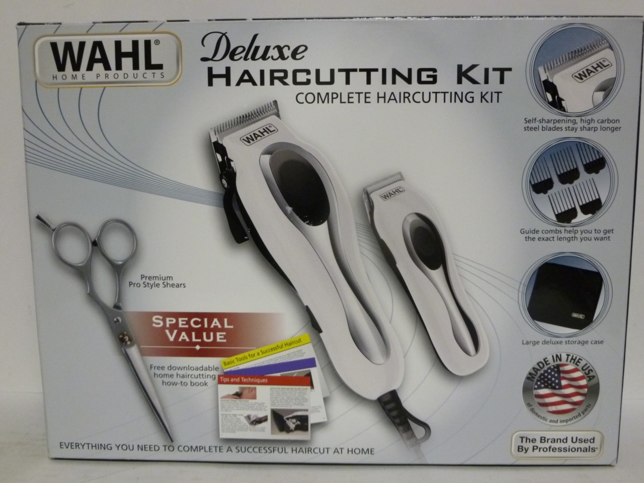 New Wahl Deluxe Haircutting Kit Model 79650 1601 Complete Haircutting Kit