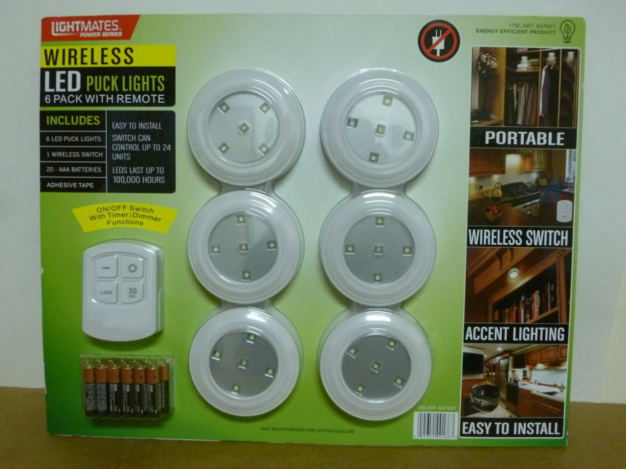 Lightmates Puck Lights Light Portable Accent Lighting Torch New Lightmates Led Wireless Puck Lights 6 Pack With
