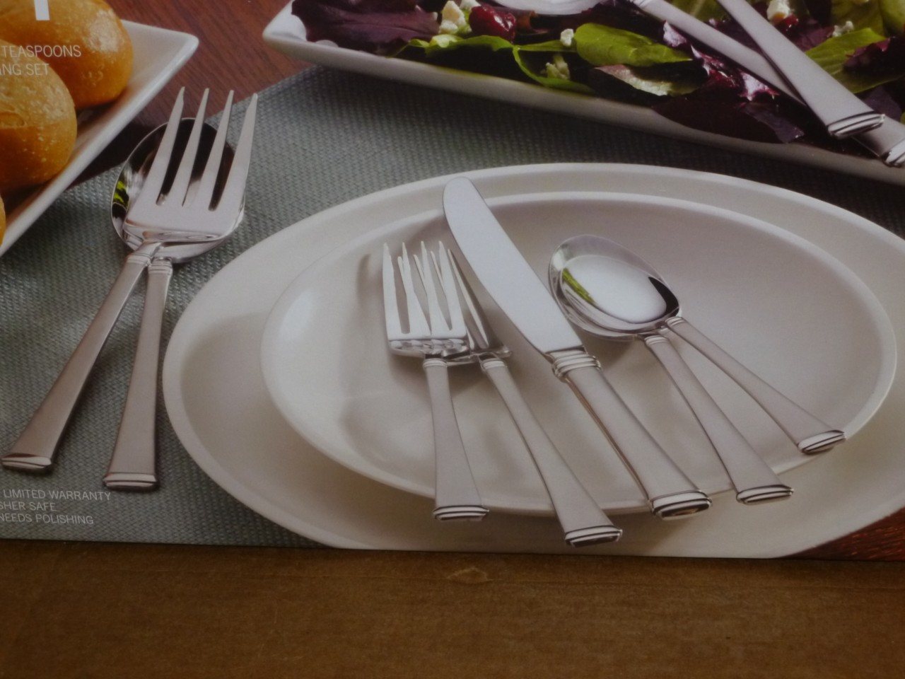 MIKASA Harmony Frost 54 Pc Flatware Silverware Set 18/10 Stainless