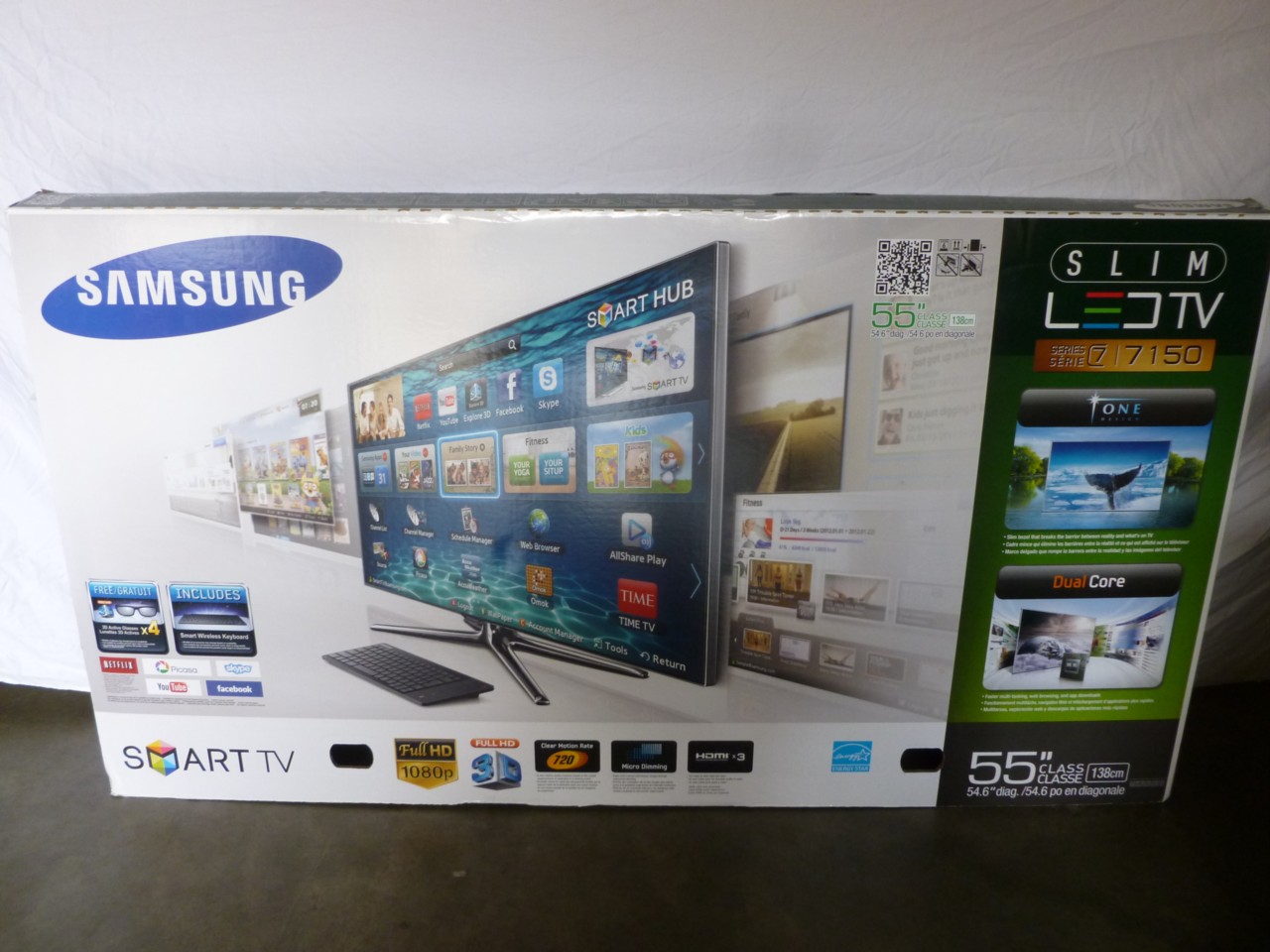 NEW! SAMSUNG UN55ES7150F 50" 1080P 720 CMR SMART TV BUILT IN WIFI eBay