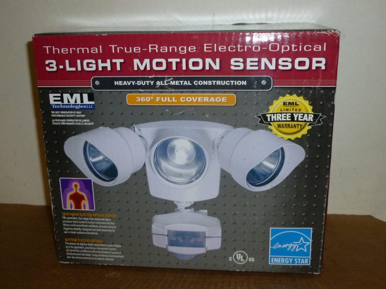 NEW! Thermal True-Range Electro-Optical 3-Light Motion Sensor EML Technologies