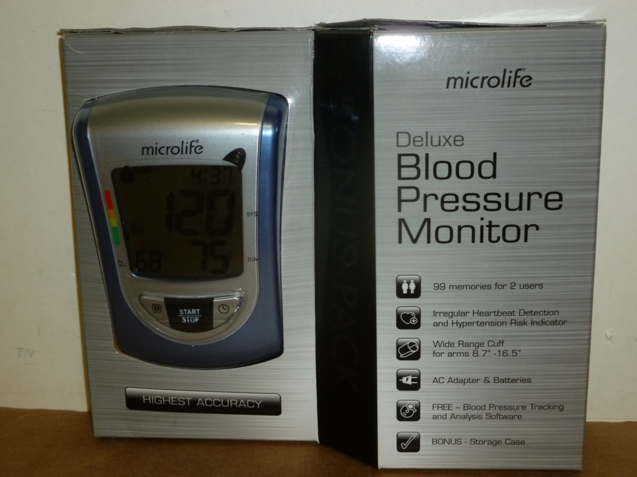 NEW! Microlife Deluxe Blood Pressure Monitor Model BP3NQ14W eBay