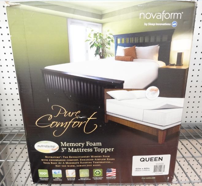 NEW! Novaform 3" Memory Foam Mattress Topper QUEEN 60" x 80" Sleep