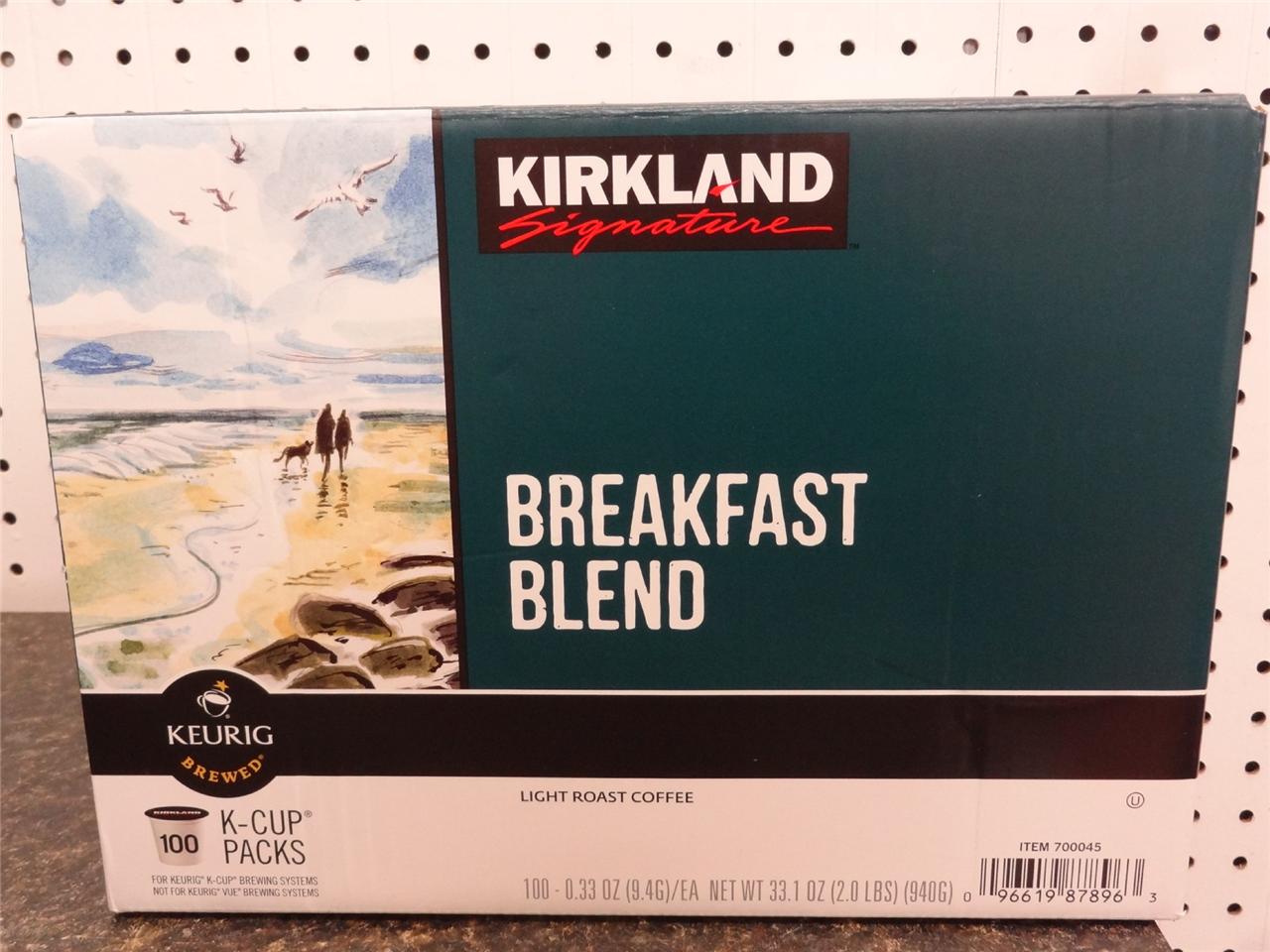 Kirkland Signature Breakfast Blend 100 KCups Light Roast 100 Arabica