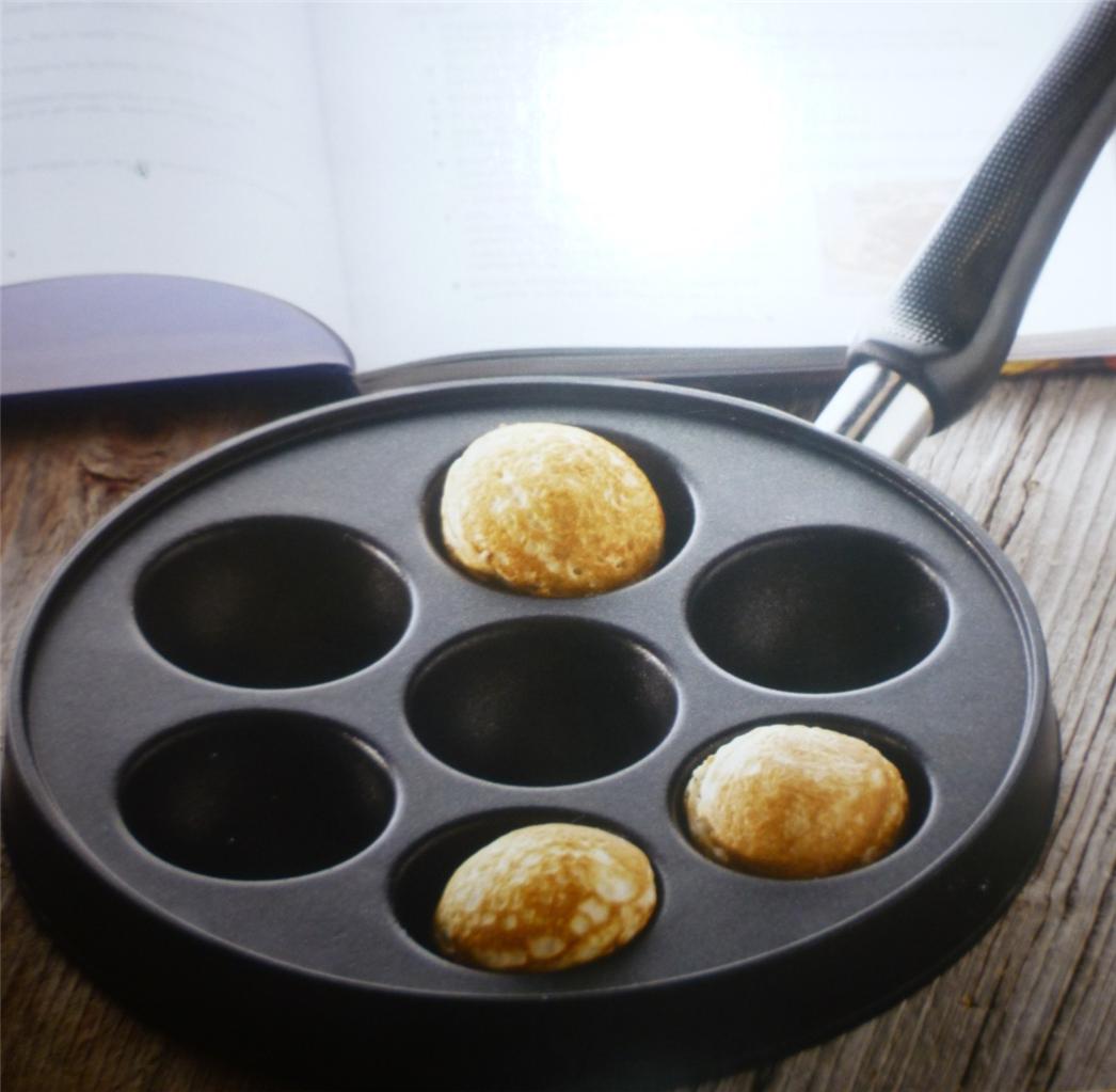 NEW Nordic Ware Ebelskiver Filled Pancake Pan Set With The Great