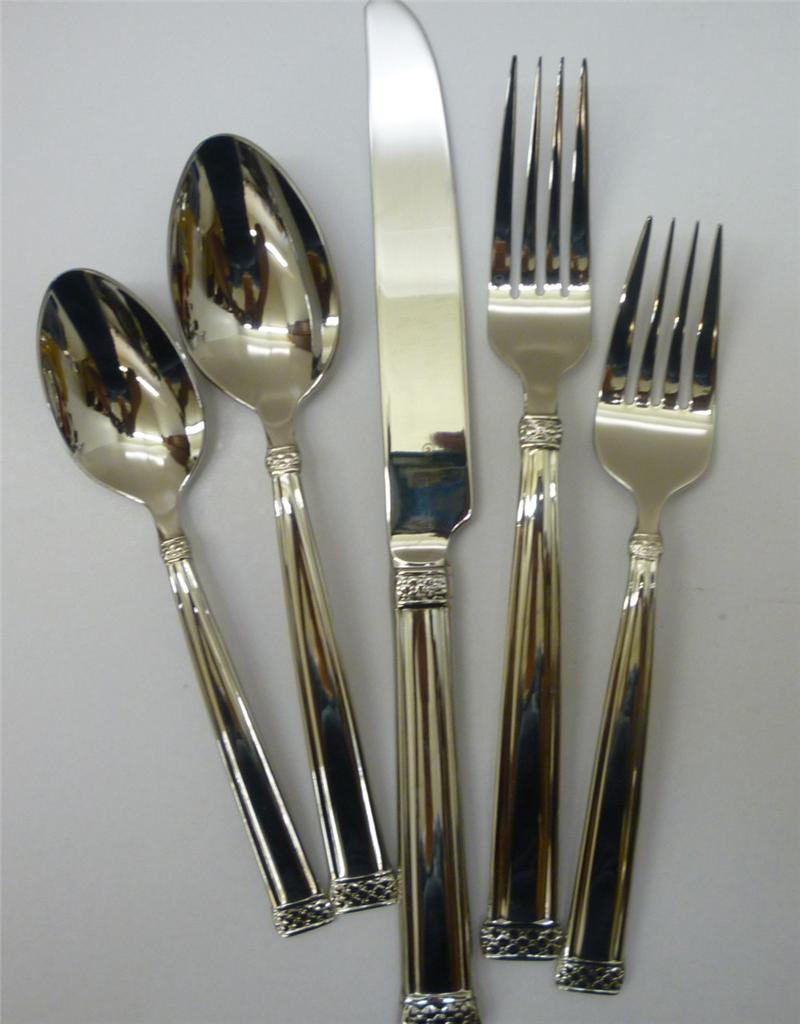 NEW! Waterford Padova 45 Piece Flatware Set Stainless Steel Service For 8