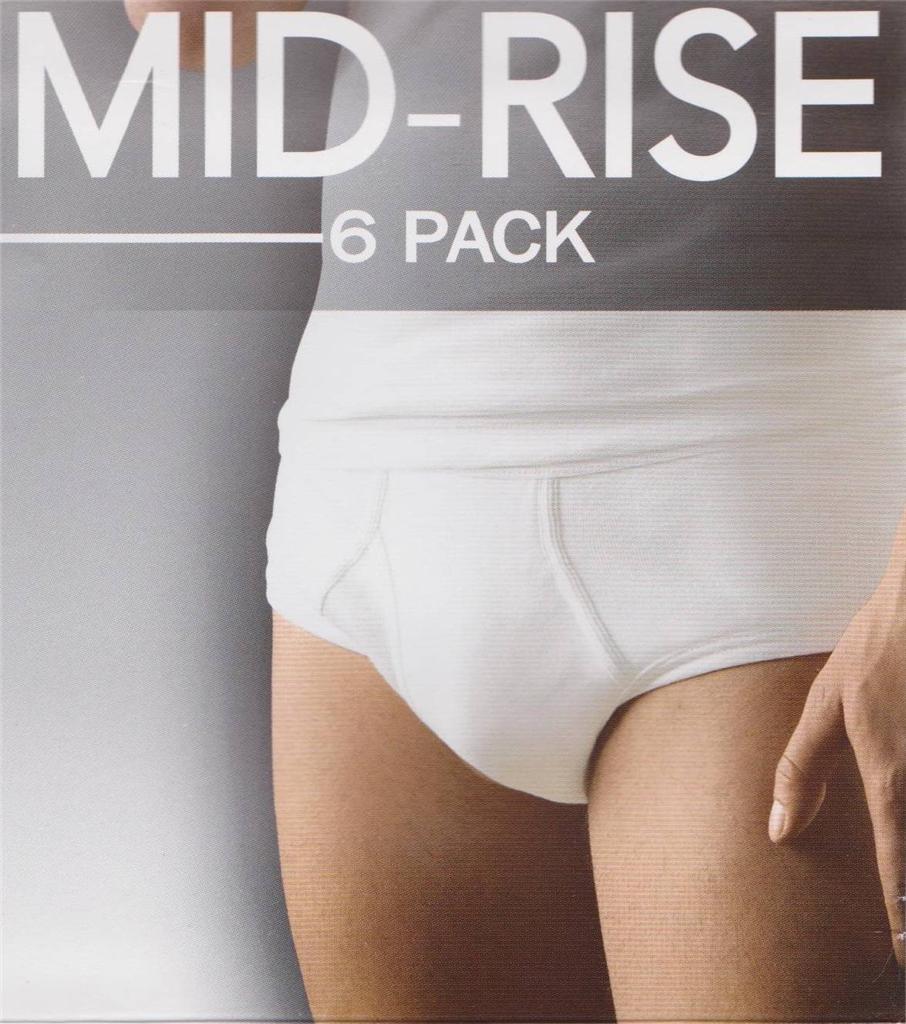 6PK Kirkland Signature Mens Briefs MidRise White 100 Combed Ringspun