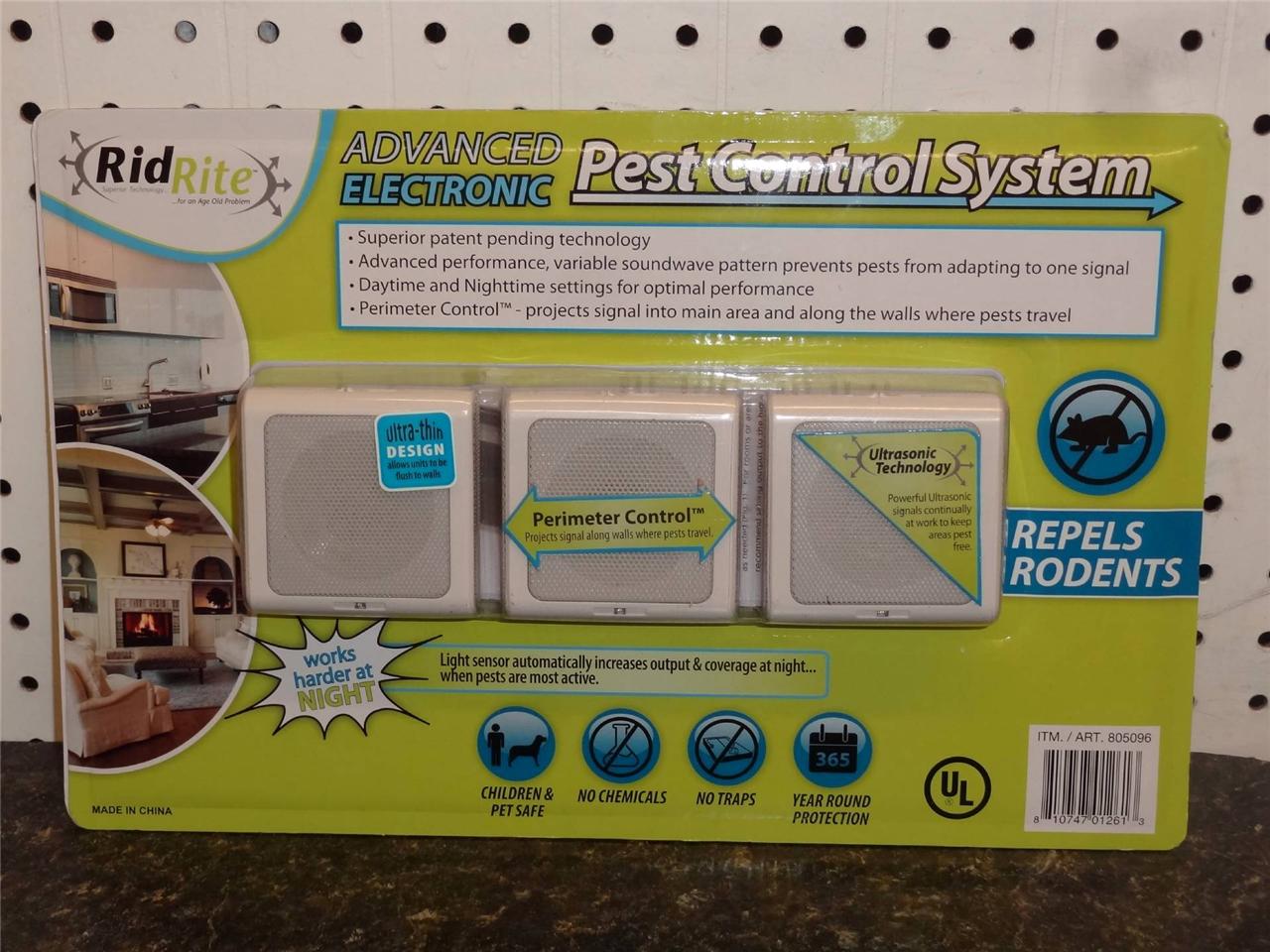 NEW! RidRite Advanced Electronic Pest Control System 3 Pack RR300XL3CP
