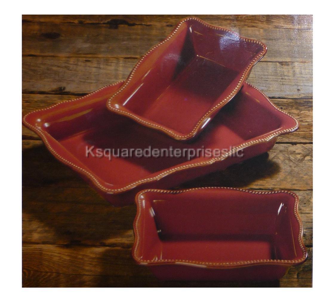 NEW IN BOX 3 peice Stoneware Bakeware Set from Costco