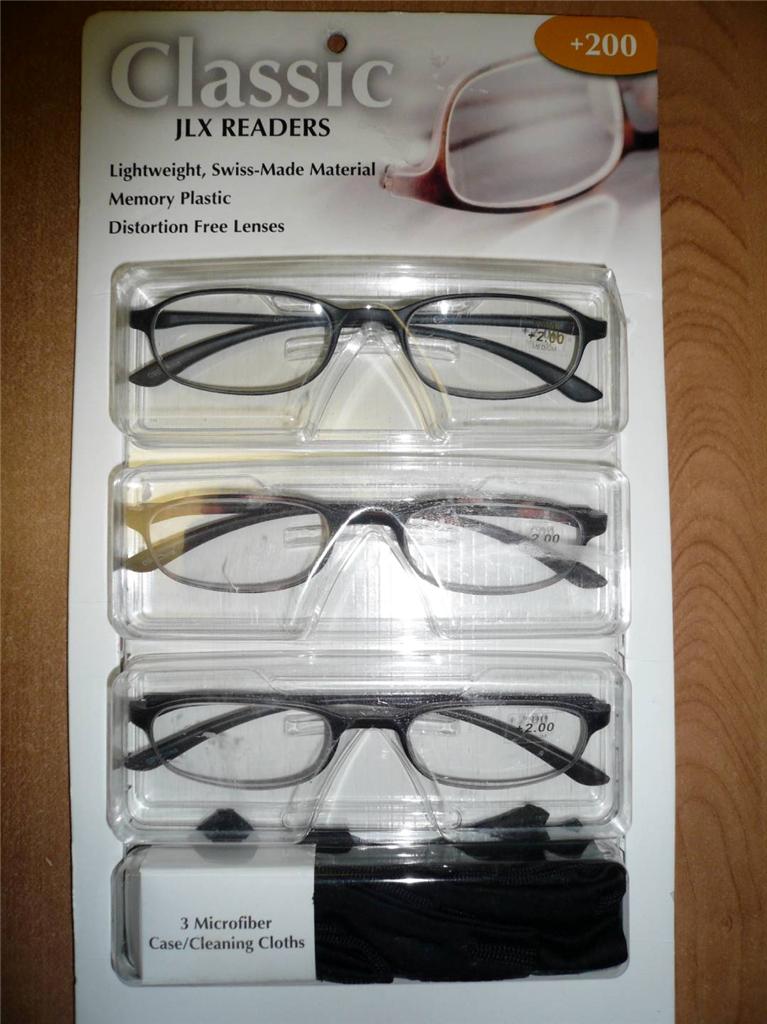 NEW! 3PK Design Optics Reading Glasses Classic JLX Readers Many