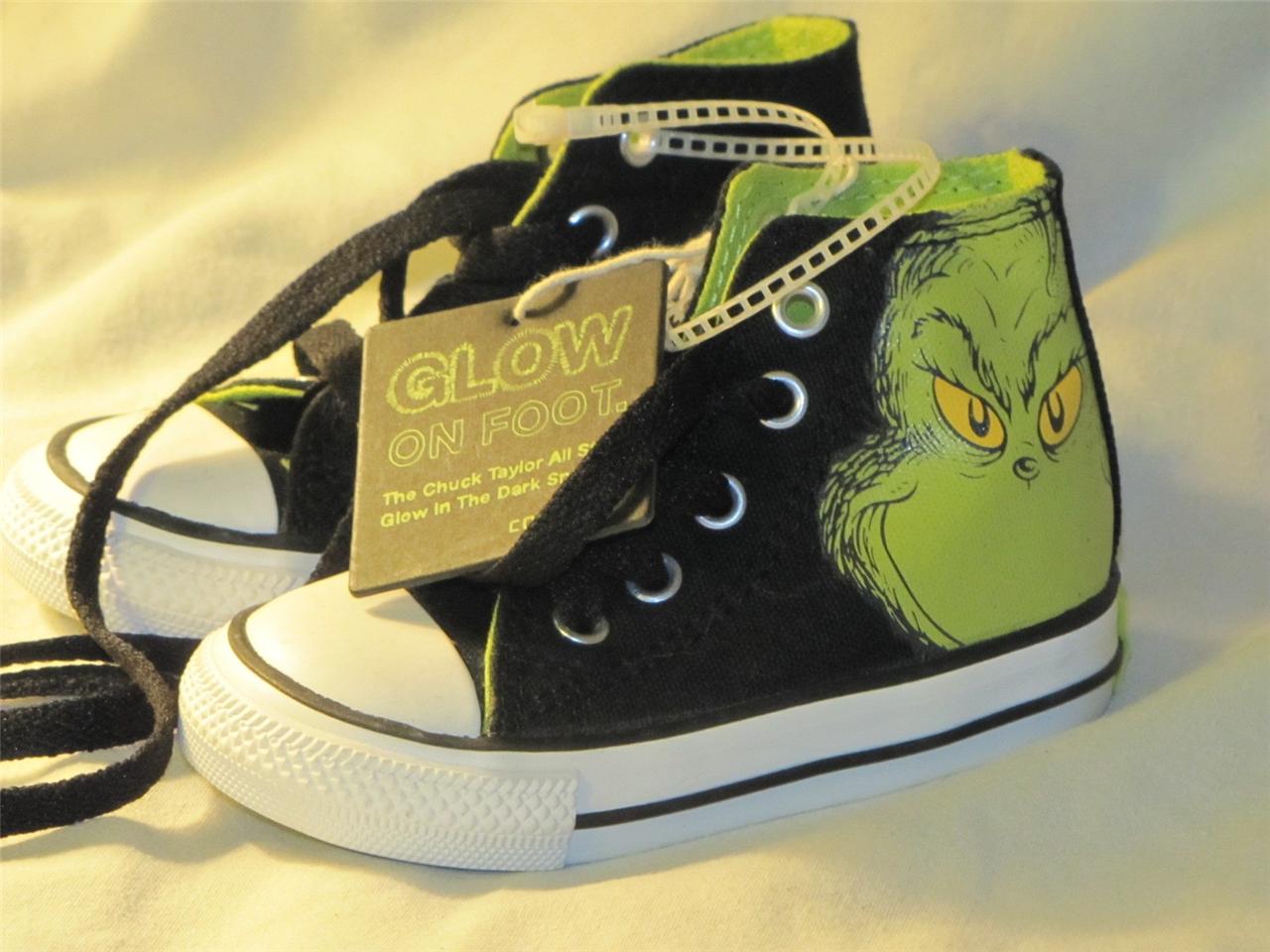 New CONVERSE Chuck Taylor DR SEUSS GRINCH "Glow In the New CONVERSE Chuck Taylor DR SEUSS GRINCH "Glow In the