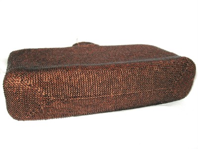 Brown Satin Clutch on Vintage 60 S Brown Micro Beaded Clutch Bag Purse Ebay