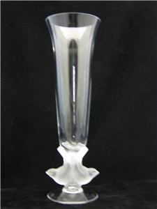 Sasaki Crystal Flower Vase Frosted Bird Stem Wings On Popscreen