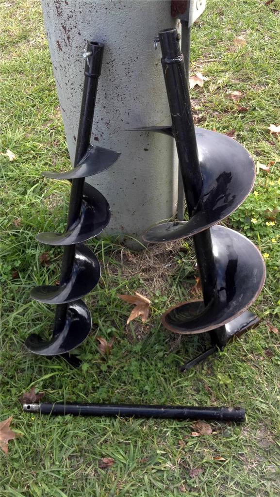 Used 6" + 10" bits drill for Earth Auger Post Hole Digger plus