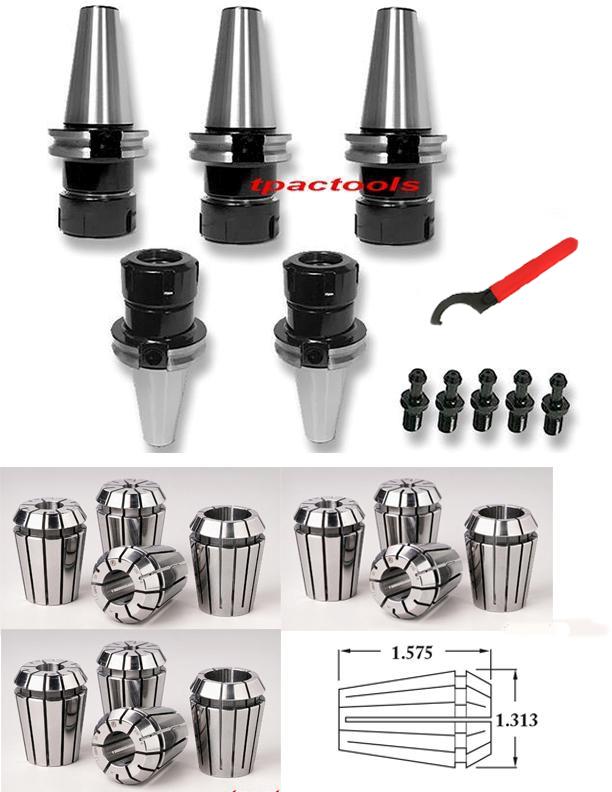 5PC CAT40 ER32 PRECISION COLLET CHUCK Tenth Accuracy