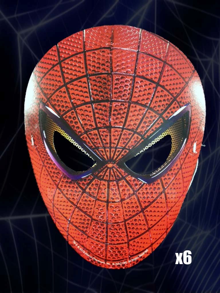 Spiderman Marvel Party Gift Toy Supply Spider Man 6x Paper Face Mask