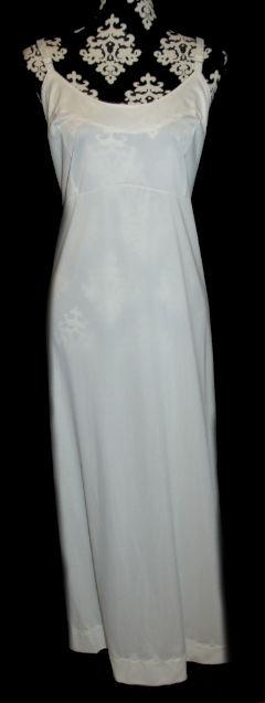 full length white slip