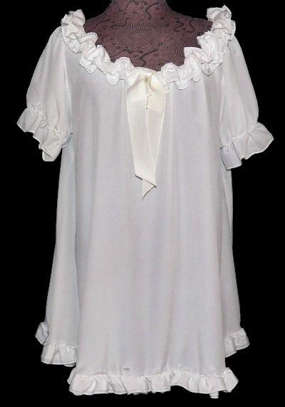 frilly night gown