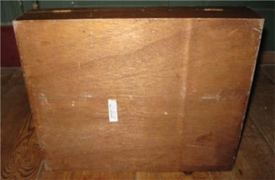 Vintage Flatware Wooden Storage Chest Case Silverware Oak Wood Red ...